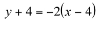 y+4=-2(x-4)