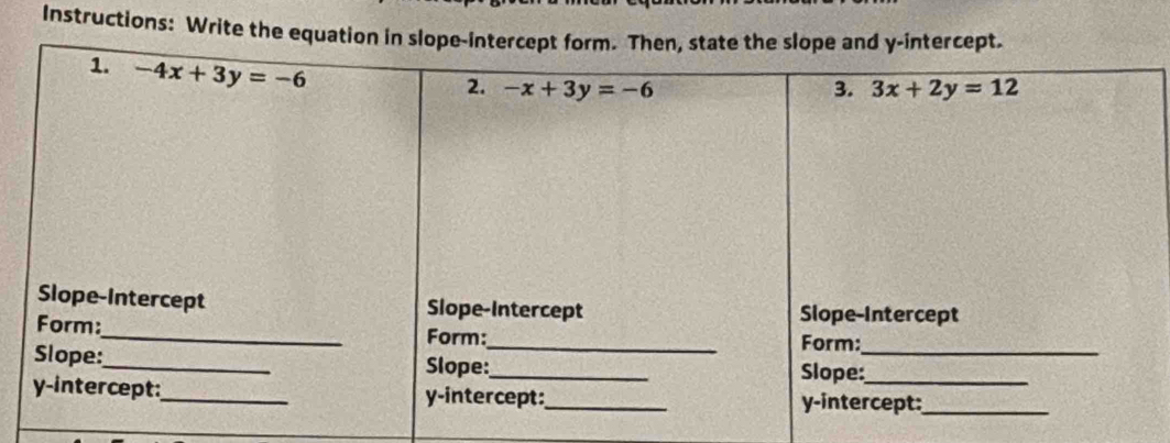 Instructions: Write the equat