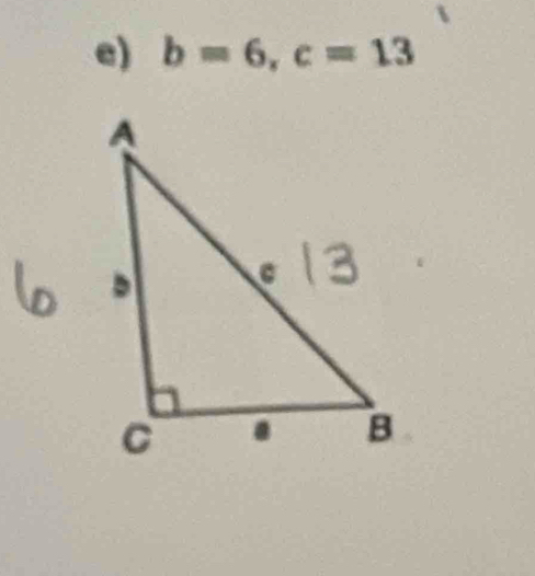 b=6, c=13