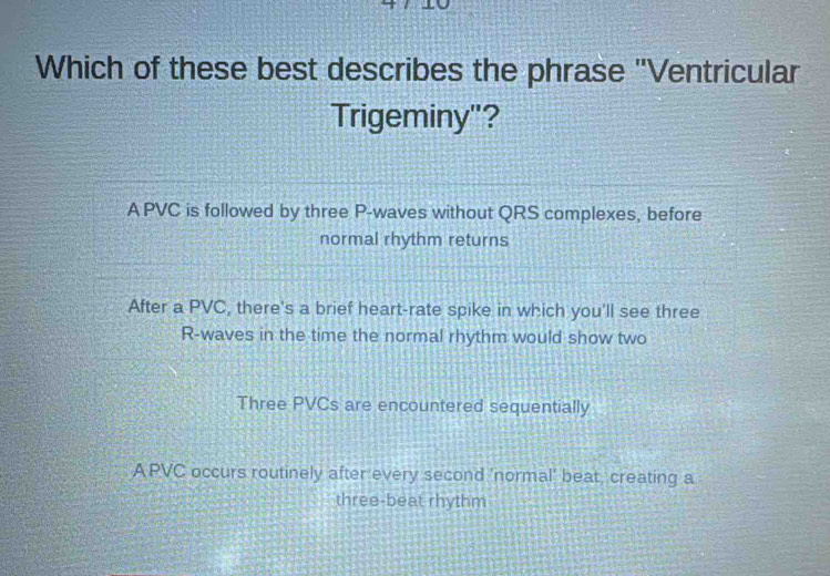 Solved: Which of these best describes the phrase ''Ventricular ...