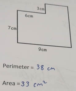 Perimeter
Area =