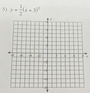 y= 1/2 (x+3)^2
x