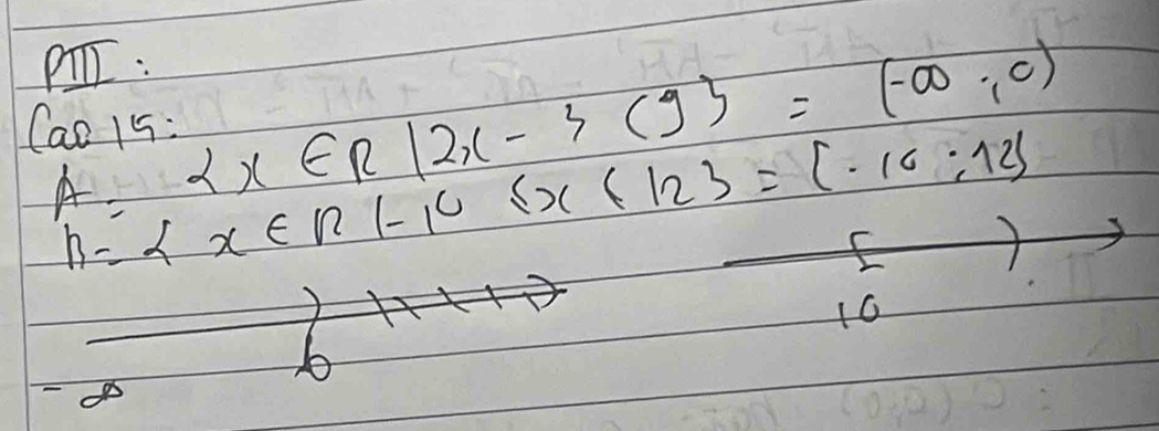 I: 
1 A=2x∈ R|2x-3(9)=(-∈fty ,0)
h= x∈ R|-1
6
16