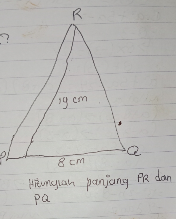 ? 
Hitunglan panjang daan
PQ