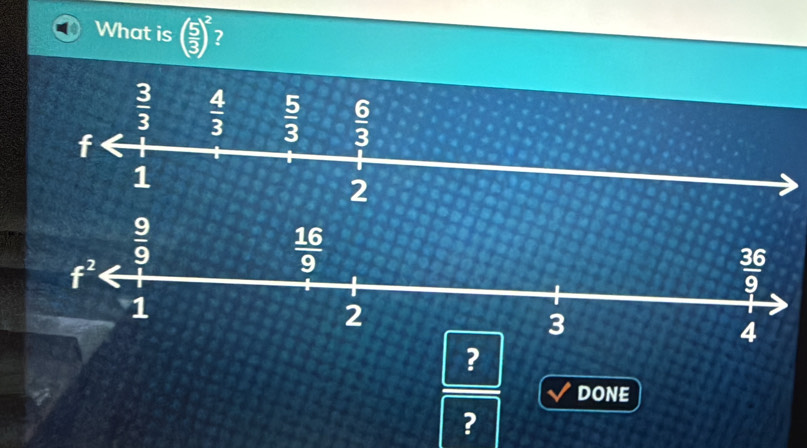 What is ( 5/3 )^2 ?
?
DONE
?