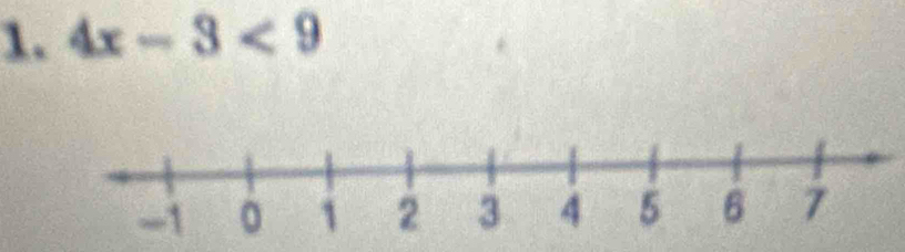 4x-3<9</tex>