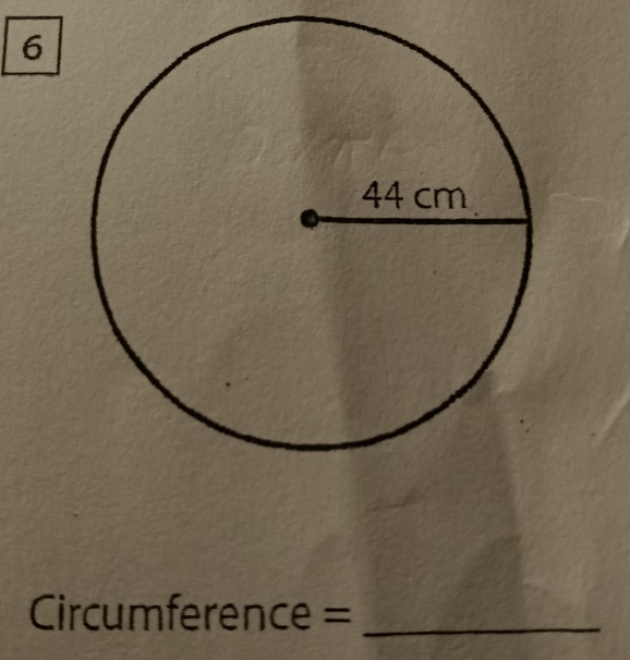 Circumference =_