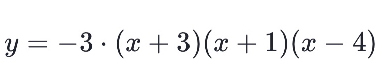 y=-3· (x+3)(x+1)(x-4)