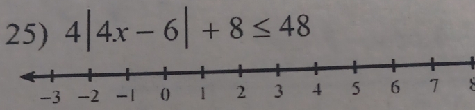 4|4x-6|+8≤ 48