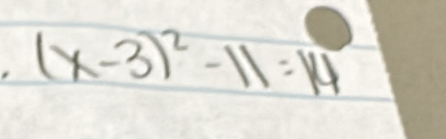 (x-3)^2-11=overline M