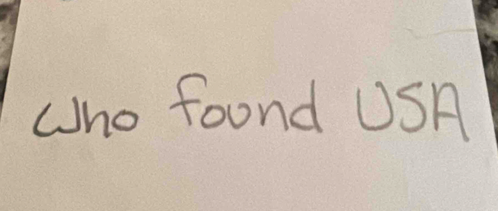 who found USA