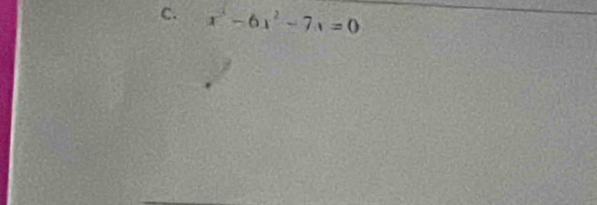 x^2-6x^2-7x=0