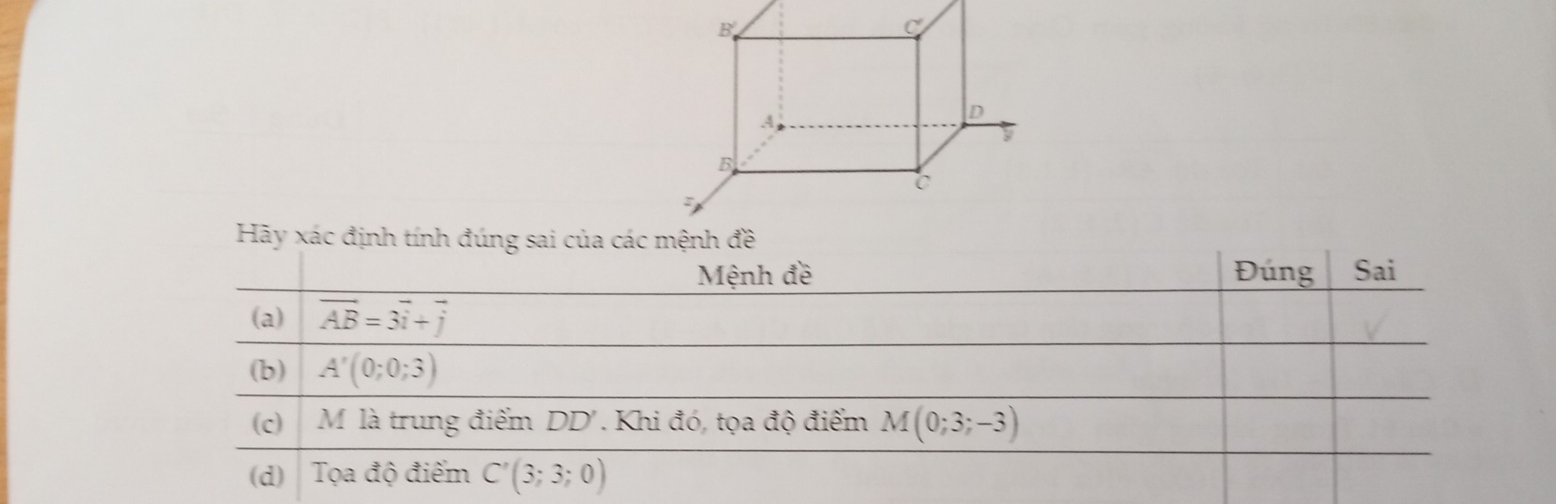 Hãy xác định tính