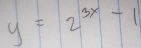 y=2^(3x)-1