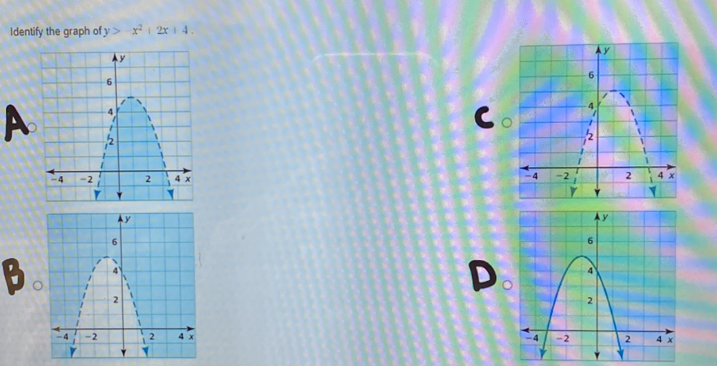 Identify the graph of y>-x^2+2x+4. 

' 
1