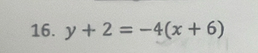 y+2=-4(x+6)