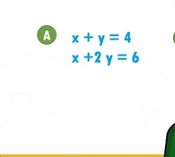 A x+y=4
x+2y=6