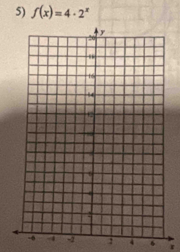 f(x)=4· 2^x
3 a 6 x