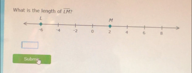 What is the length of overline LM ? 
Submi