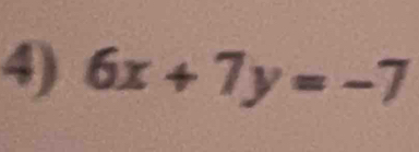 6x+7y=-7