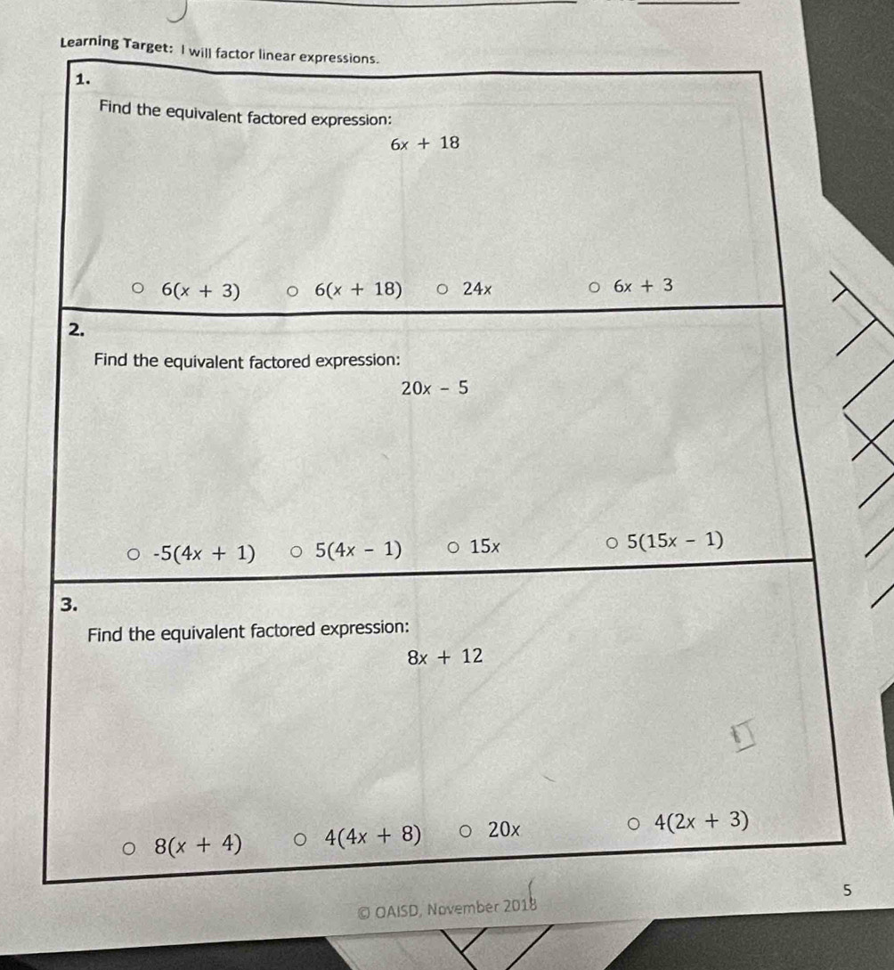 Learning Target:
5