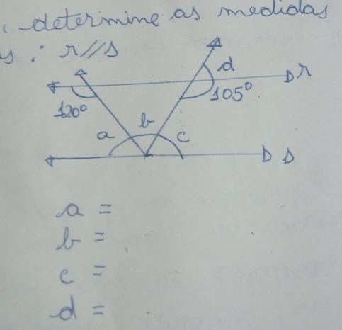 determine as mediday
a=
b=
c=
d=