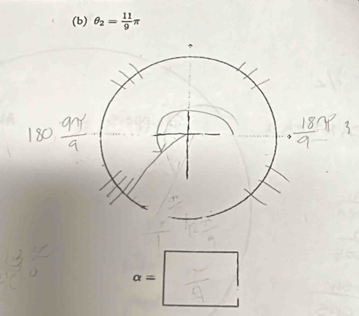 θ _2= 11/9 π
alpha =