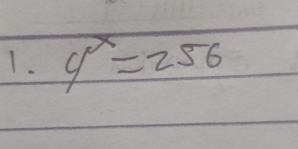 4^x=256