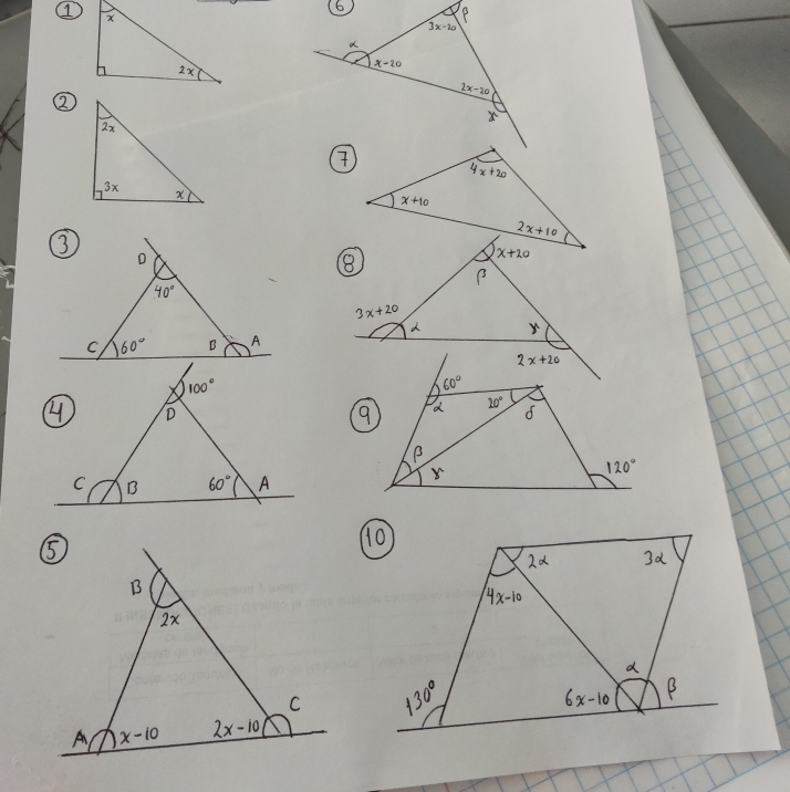 100°
D 60°
20°
C B 60° A 20°