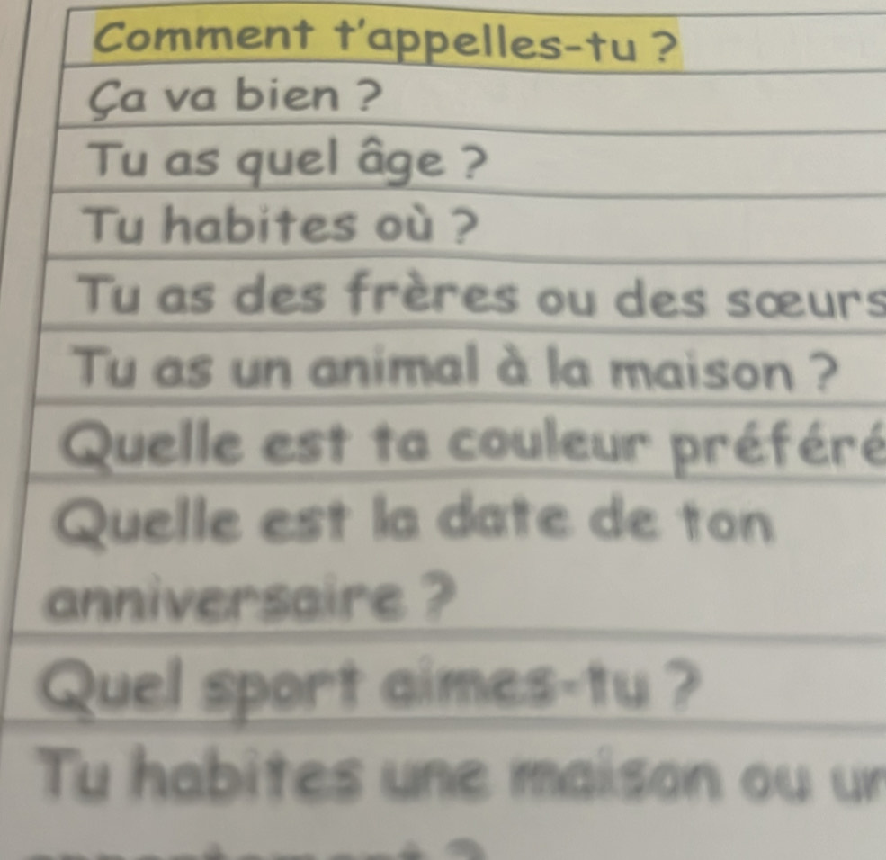 Comment t'appel
rs
ré 
un