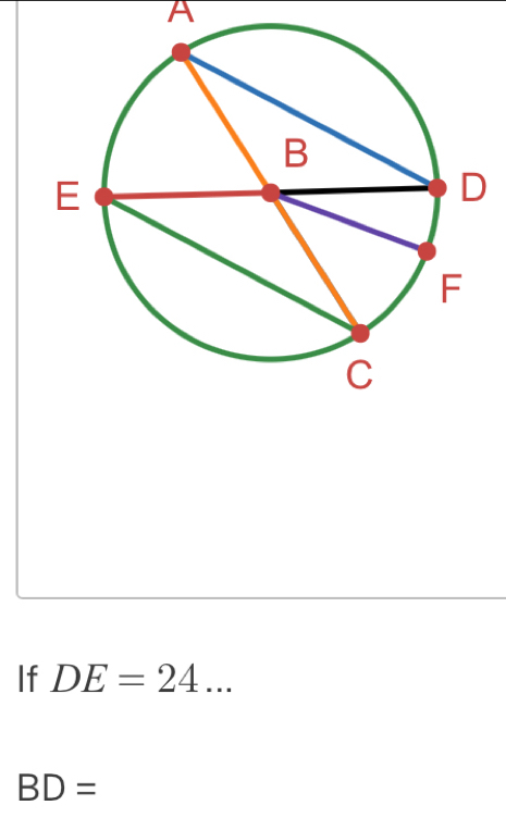 A
If DE=24...
BD=