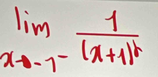 limlimits _xto -1^-frac 1(x+1)^11