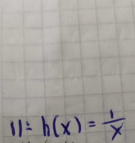 11:h(x)= 1/x 