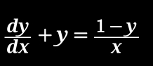  dy/dx +y= (1-y)/x 