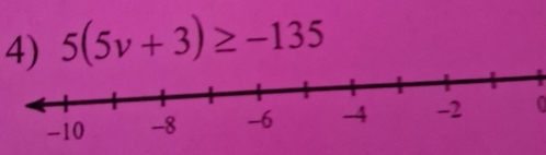 5(5v+3)≥ -135