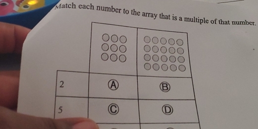 Match each number to the array that isof that number.