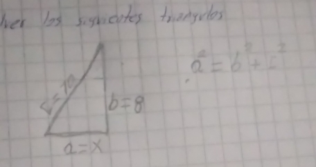 lver b3 sguicates triangulas
a^2=b^2+c^2