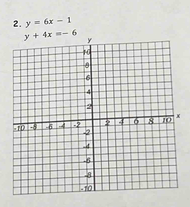 y=6x-1