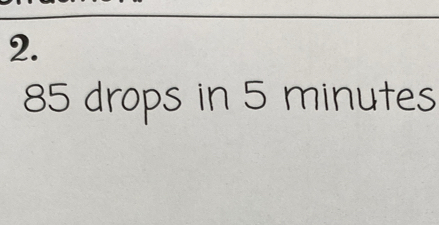 85 drops in 5 minutes