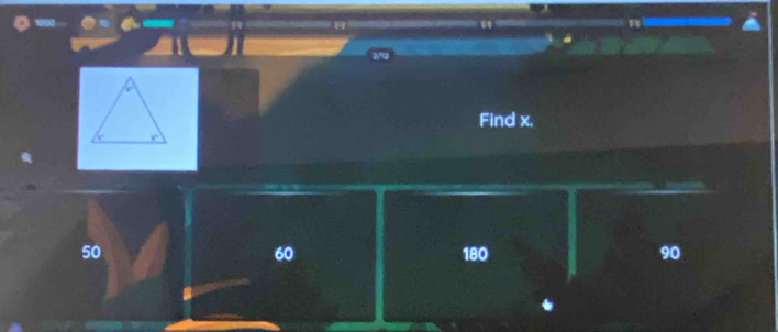 "
Find x,
50 180 90
60