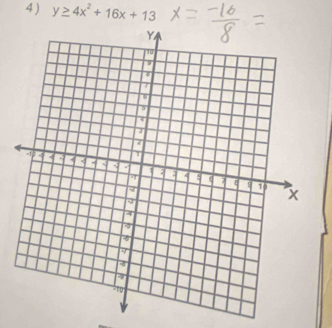 4 ) y≥ 4x^2+16x+13