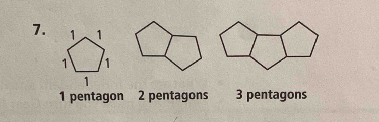 pentagon 2 pentagons 3 pentagons