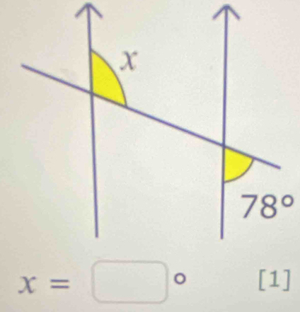 78°
x=□° [1]