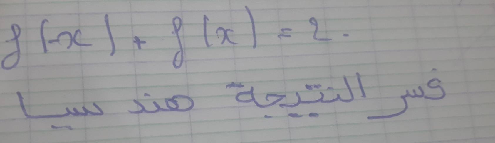 f(-x)+f(x)=2. 
Iw so doutall pag