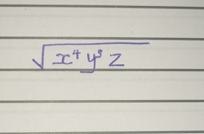 sqrt(x^4y^3z)