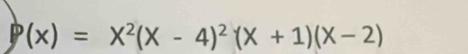 P(x)=x^2(x-4)^2(x+1)(x-2)