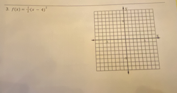 f(x)= 1/2 (x-4)^2