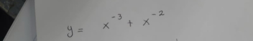 y=x^(-3)+x^(-2)