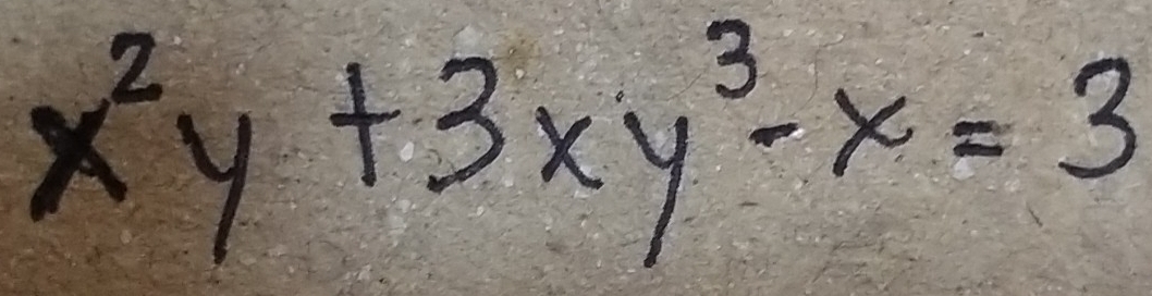 x^2y+3xy^3-x=3