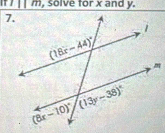 111m , solve for x and y.